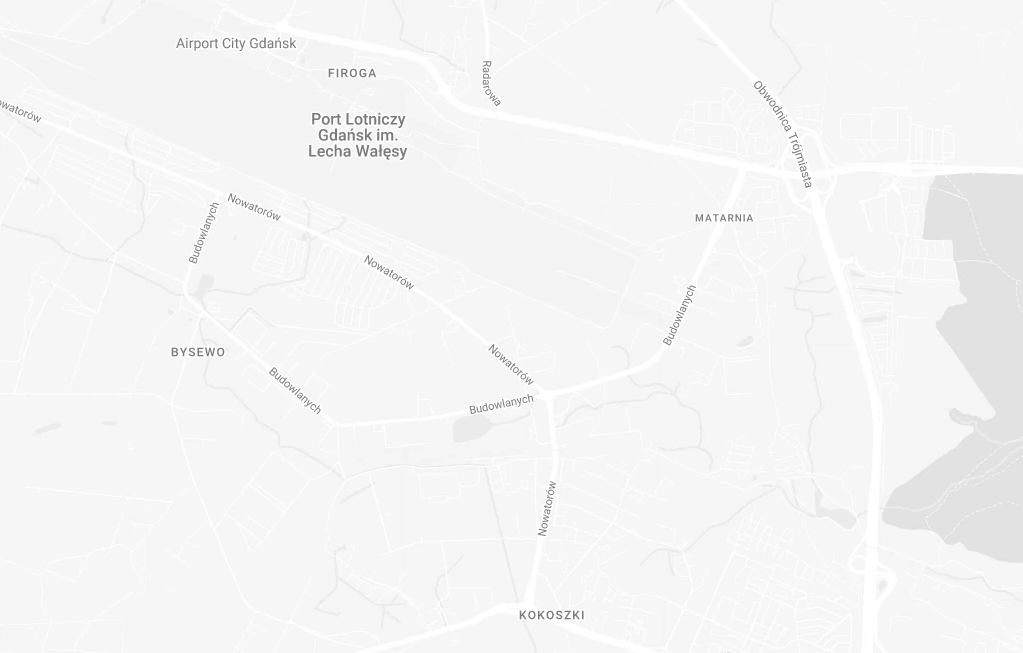 Mapa dojazdu do centrali SIETOM przy ul. Rakietowej 22 w Gdańsku
